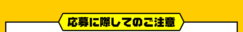 応募に際してのご注意