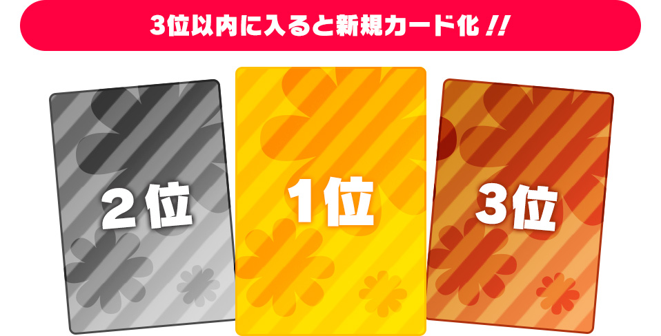 3位以内に入ると新規カード化!!