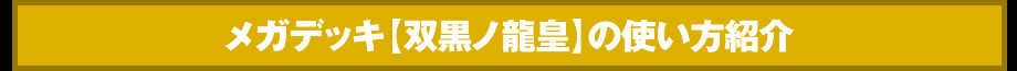 メガデッキ【双黒ノ龍皇】の使い方紹介